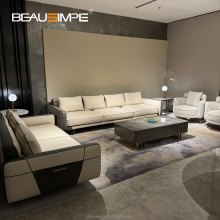 Luxury Genuine Leather Villa Couch Sofas