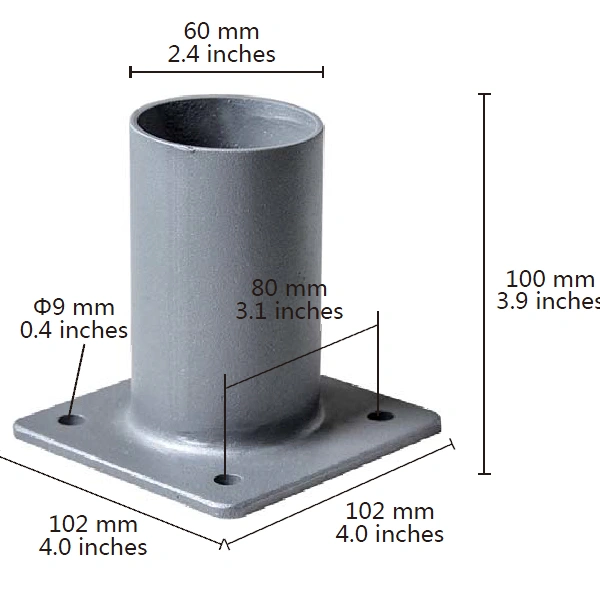 Carbon Steel Bracket of Adaptor for Wall Mounted LED Lamps