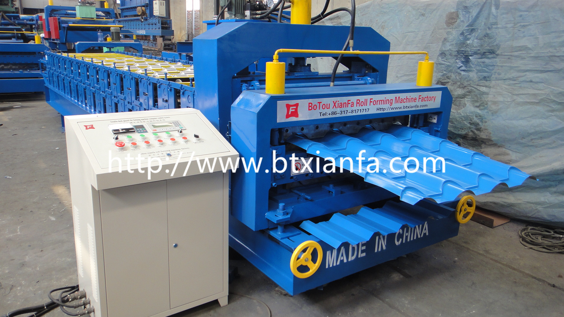 double deck color steel roll forming machine