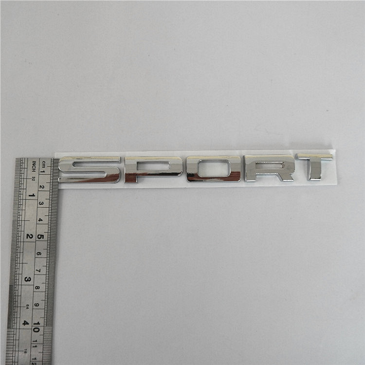 Custom Plastic Number Letter Car ABS Sport Silver  Decal Custom Car  Logo Badge Emblem Sticker