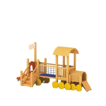 Outdoor Wooden Train Playground Equipment for Daycare OK Playground