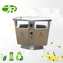 customized large stainless steel twin recycling bins