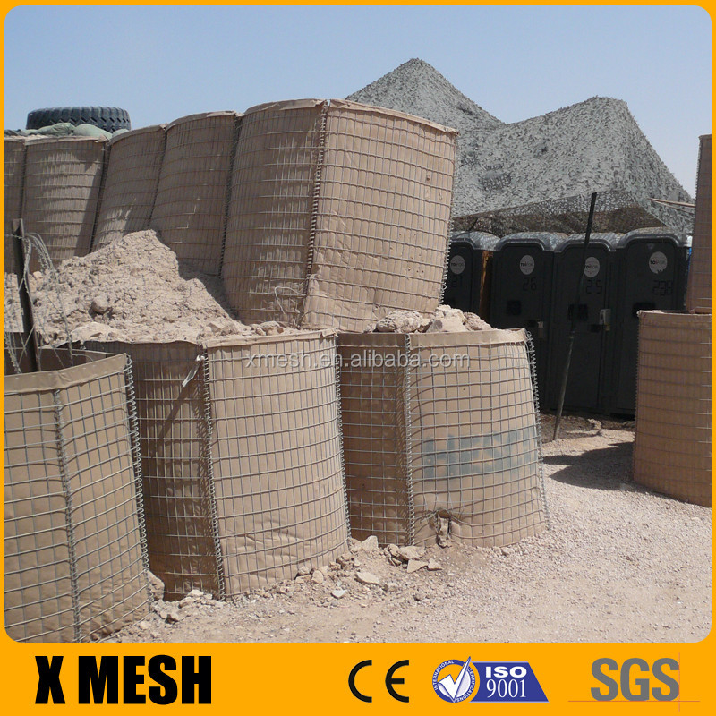 Heavy Galvanized Hesco Concertainer Welded Gabion Baskets For Guard Towers Protection