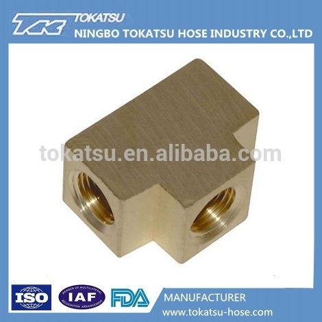 FEMALE THREAD, BSPT FEMALE BLOCK EQUAL TEE BRASS ADAPTOR