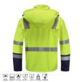 ज्वाला मंदक HIVIS वर्षा जैकेट