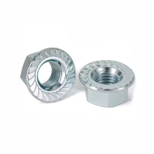 Blue white zinc Flange Nut 3/4
