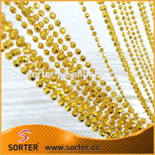 Metallic gold plastic beaded chain decorative stage backdrops
