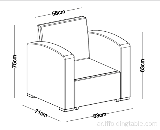 4 مقاعد صوفا في الهواء الطلق مجموعة صوفا