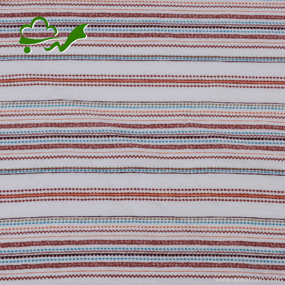 woven stripe 100% viscose crepe fabric for dress