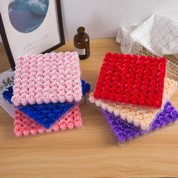 Wholesale 3/5 Layers Flower Design Shaped Soap - 50pcs/81pcs Soap Flower Box