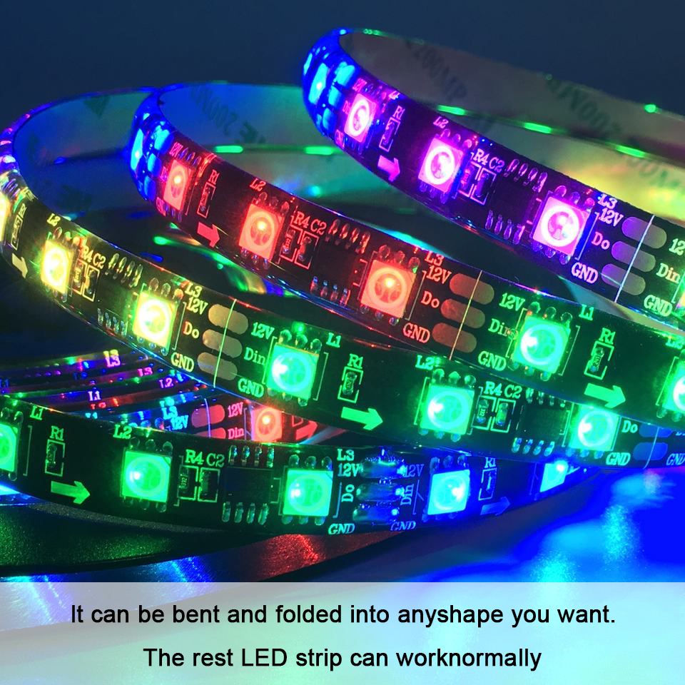 Hot sell SK6812 IC built-in RGB Led Strips 2812b 5V 5050 RGBW Addressable 30 Leds/m Pixel Digital Led Strips Lights