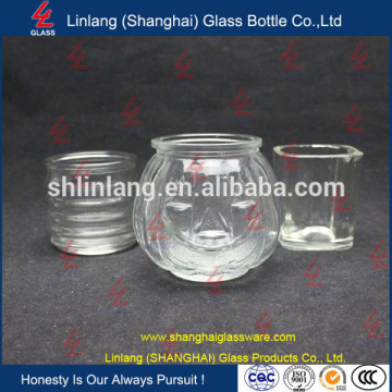 wholesale glass candle holder for wax soy candle