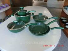 Popular metallic paint cookware set / forged kitchenware set