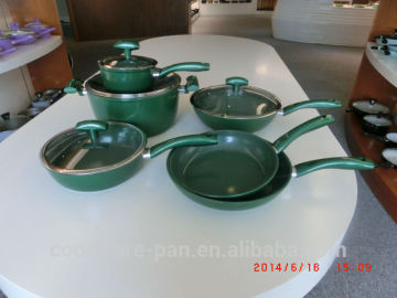 Popular metallic paint cookware set / forged kitchenware set