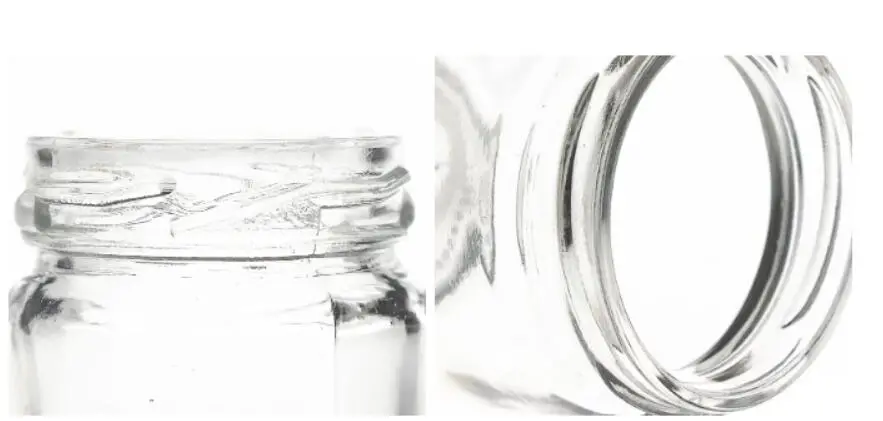 Straight Side Round Glass Jars with Metal Lids for Food Fruit