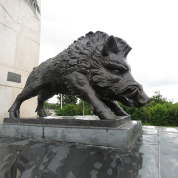 high quality and popular bronze copper wild boar statue