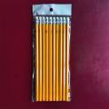 7 lápis de impressão de madeira com ponta de borracha