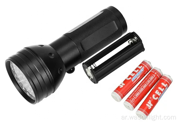 WASON HOT SALE Professional 51*LED 395NM الطول الموجي للضوء الأسود UV UV Flustlight ULTRAVIOLET Blacklight Light Torch Light