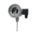 Stainless Steel Radial HEC Thermometer dengan kontak listrik