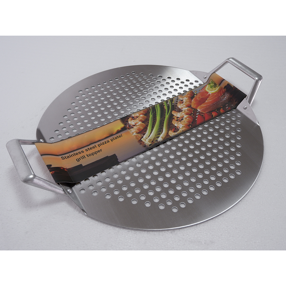 BBQ Camping Stainless Steel Pizza Pan / Grill