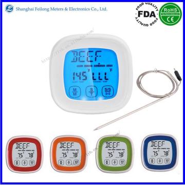 barbecue food cooking meat touch screen thermometer for food cooking