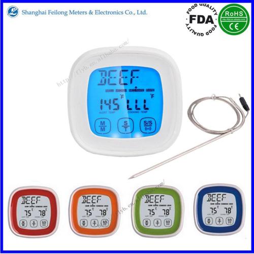 CE certificate bbq touch screen thermometer digital stem thermometer