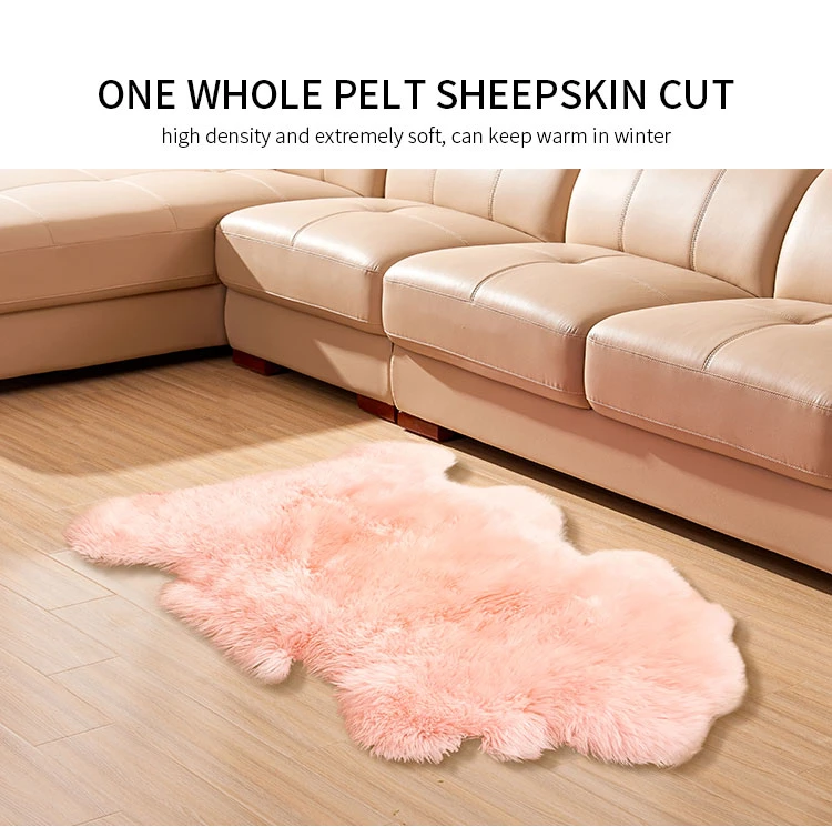 Real Sheep Fur Rug Lambskin Rug Carpet Real Sheep Fur Rug for Living Room Market for Japanese