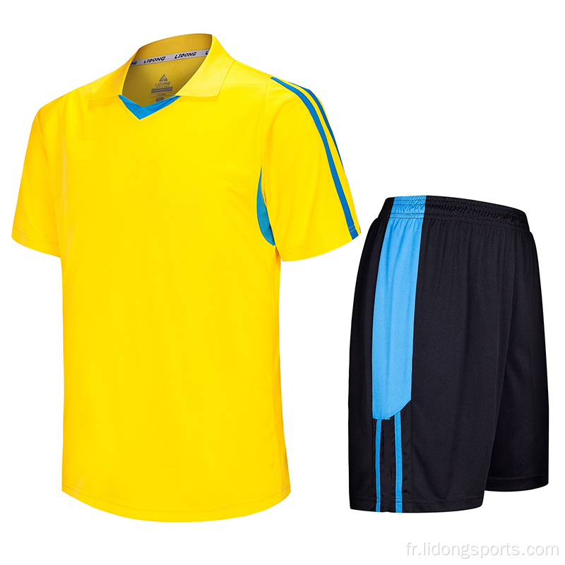 Dernière conception Jersey de football jaune plus cher