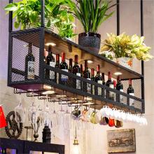 Bar Counter Hanging Wine Rack - Wine Glasses Holder & Wine Stand