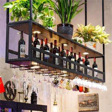 Bar Counter Hanging Wine Rack - Wine Glasses Holder & Wine Stand