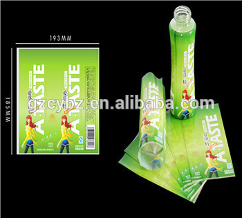 plastic roll label/plastic pvc shrink label/plastic film labels