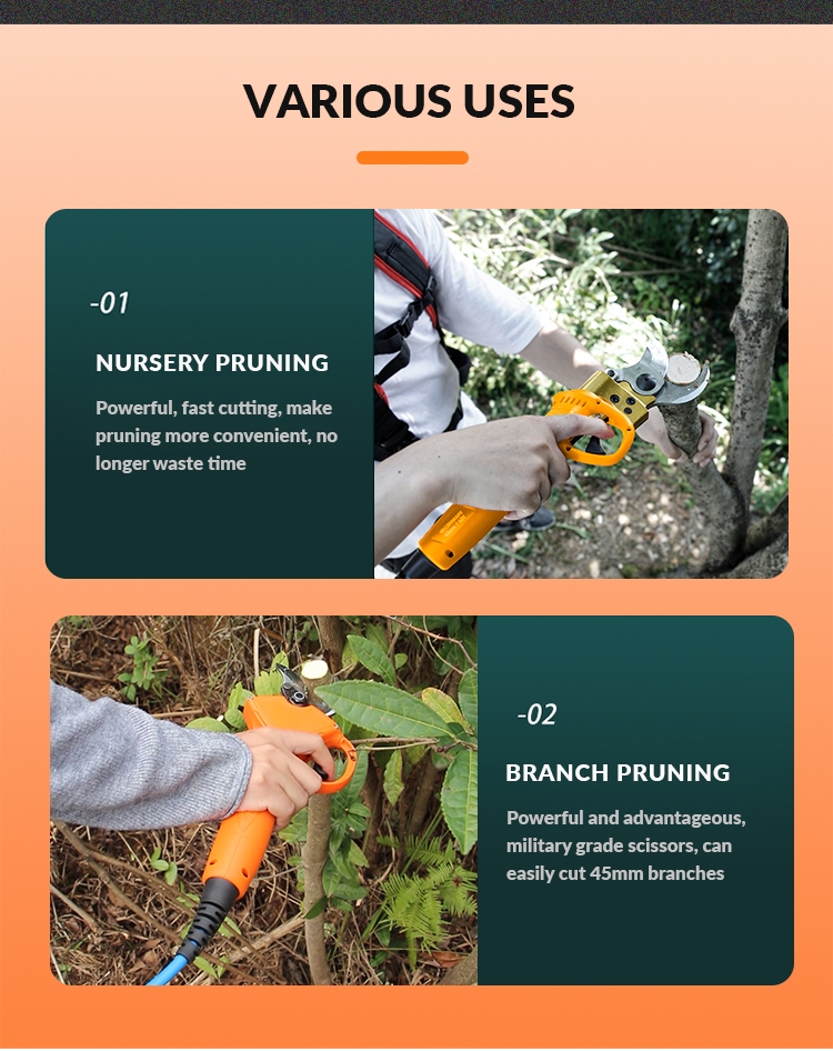 Li-Ion Battery Powered Electric Pruning Shear/Ferramentas Trimmer/Fruit Picking Scissor