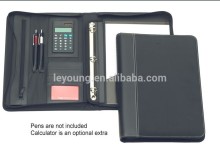 Luxury A4 Leather Portfolio Calculator With Ring Binder