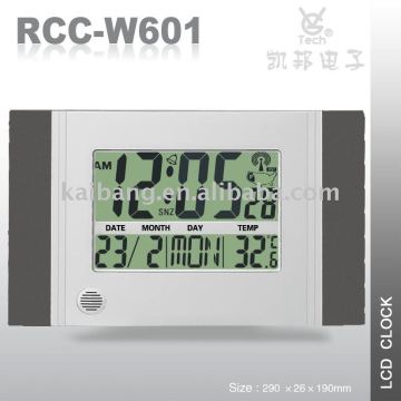 Atomic Jumbo LCD Wall Clock