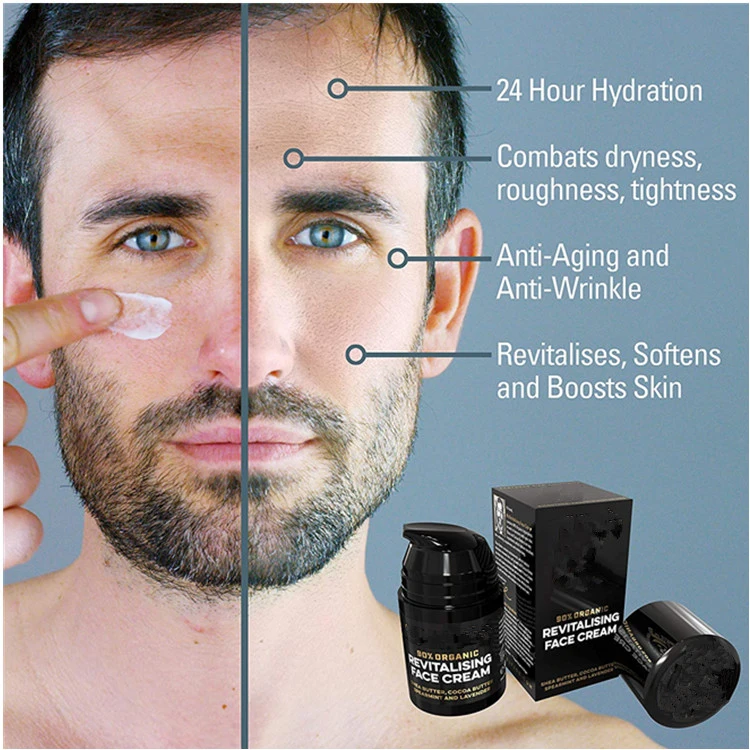 Custom Organic Vegan Revitalising Anti Aging Face Cream for Men