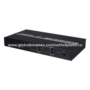 HDMI 4x4 Video Matrix with Internal Extenders, Power Over UTP, EDID, RS232, 1,080P