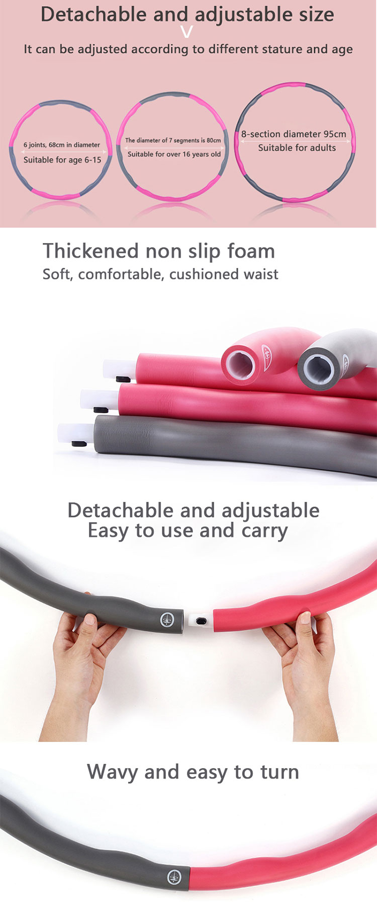 8 Section Detachable Soft Foam Padding Weighted Gym Equipment Exercise