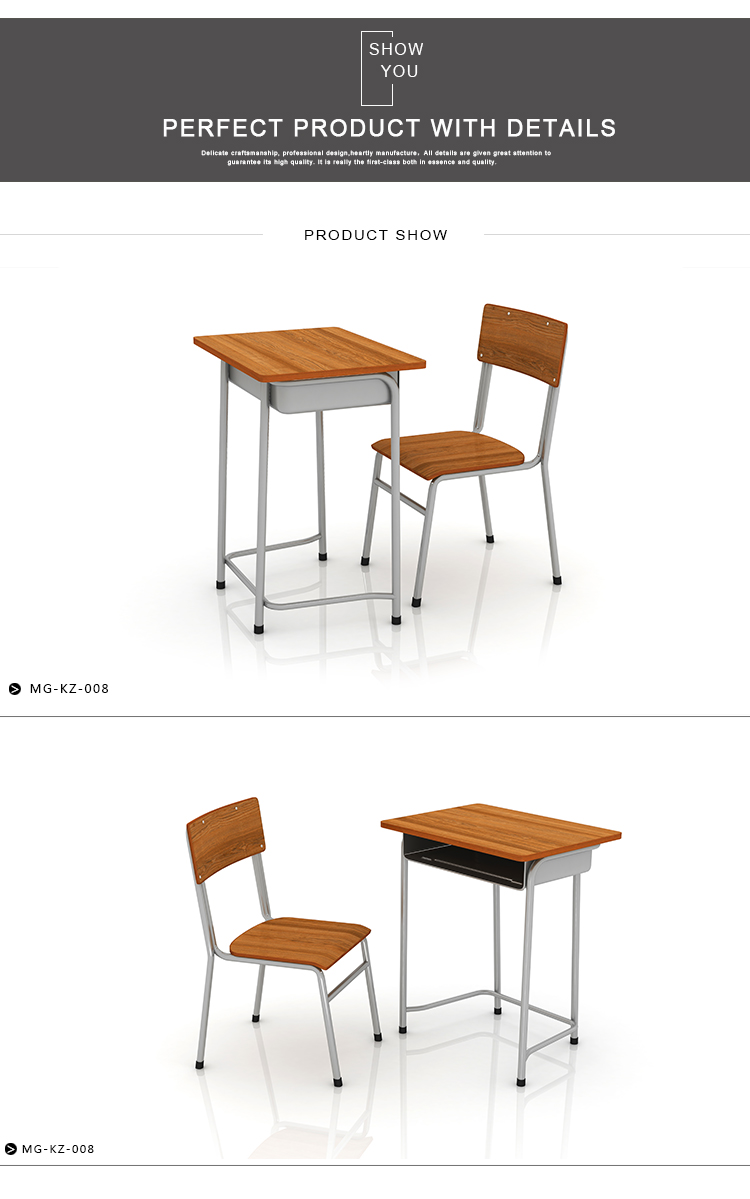 Guangzhou MiGe office funiture student orange school chairs modern classroom desks