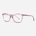 Cat Eye and Bevel acetate Female Optical Frames