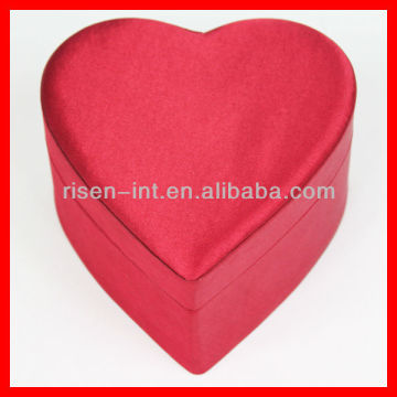 hot sale heart shaped fabric candy box