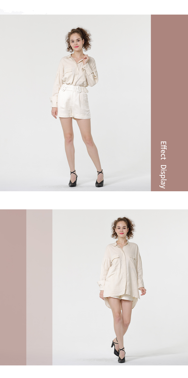 Langes Leinenhemd für Damen Lady's Long style Linen Shirt