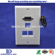 1-piece Type audio visual wall plates and wall plate rj45 network outlet
