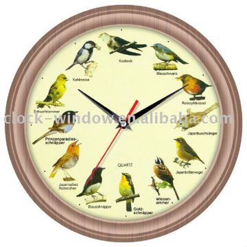 bird sound chime the hour Clock