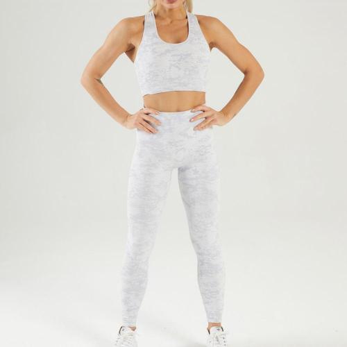 Camouflage Print Two Piece Yoga Sets