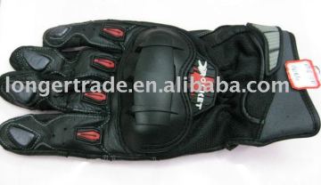 Motorbike racing gloves