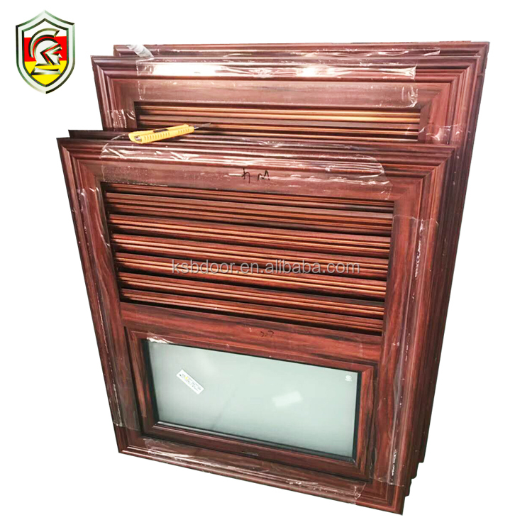 Modern residential exterior front house aluminium profile louver triangle window