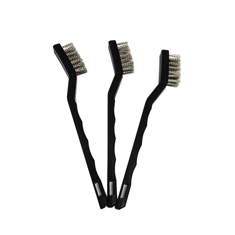 3 pc Mini Wire Brush Set Stainless Steel, Brass, Nylon