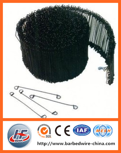 Plastic coated wire loop ties/single loop baling wire ties/double end loop tie wire