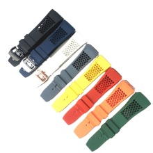 Breathable Soft Silicone Rubber Strap 25mm for Richard Miller Solid Color Watch Band