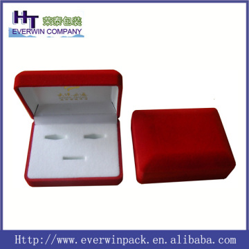 2016 China supplier hot sale cheap red cufflink case velvet cufflink boxes